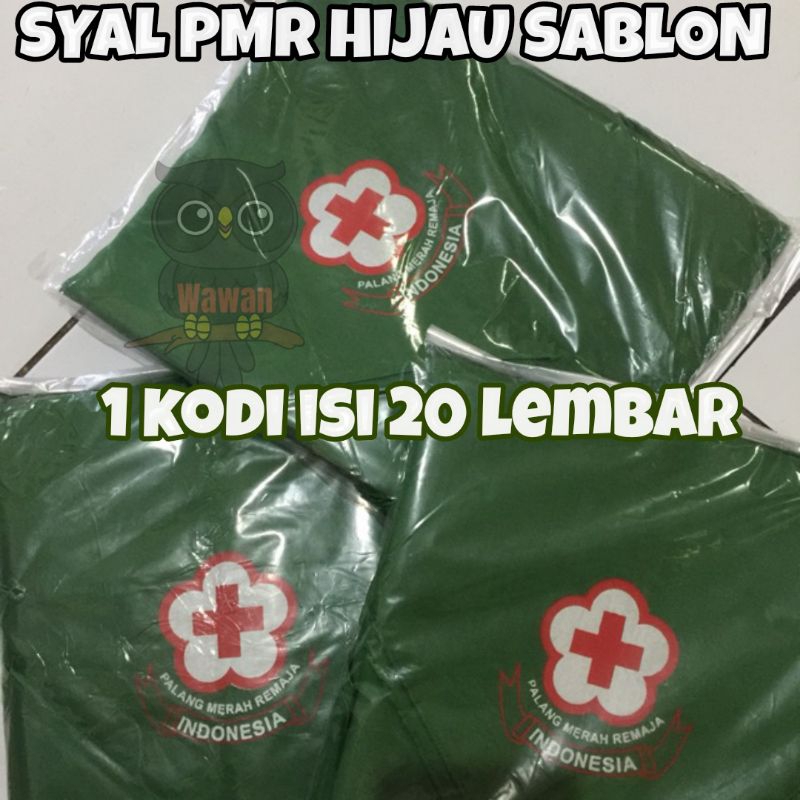 syal PMR hijau SABLON 1 KODI