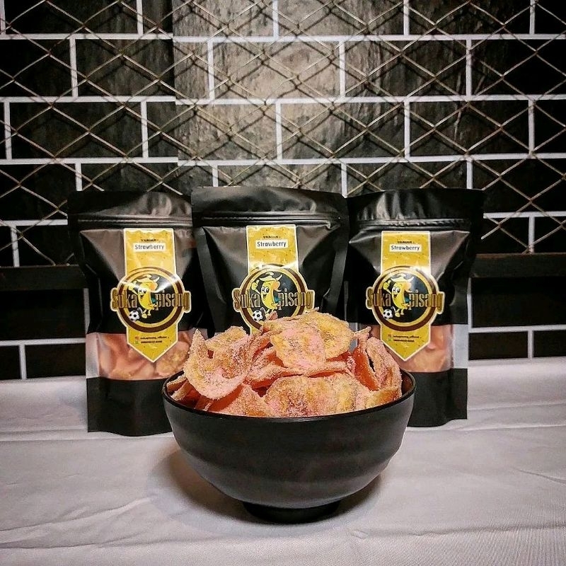 

Sukapisang Chips Keripik Pisang Straberry