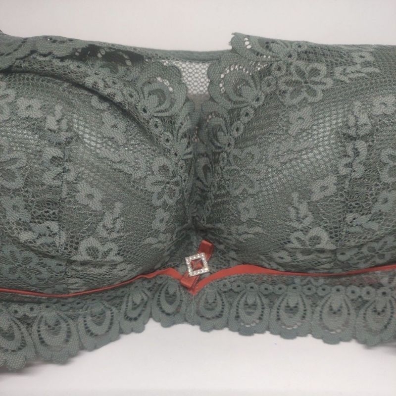 Bra Sorex CA 055 Adhira renda premium cup C- D, tanpa kawat, busa 38-44