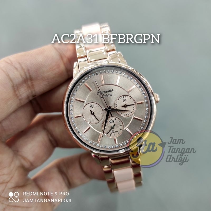 New Alexandre Christie Wanita AC2a31 Pink Jam Tangan Cewek AC 2a31 BFBRGPN