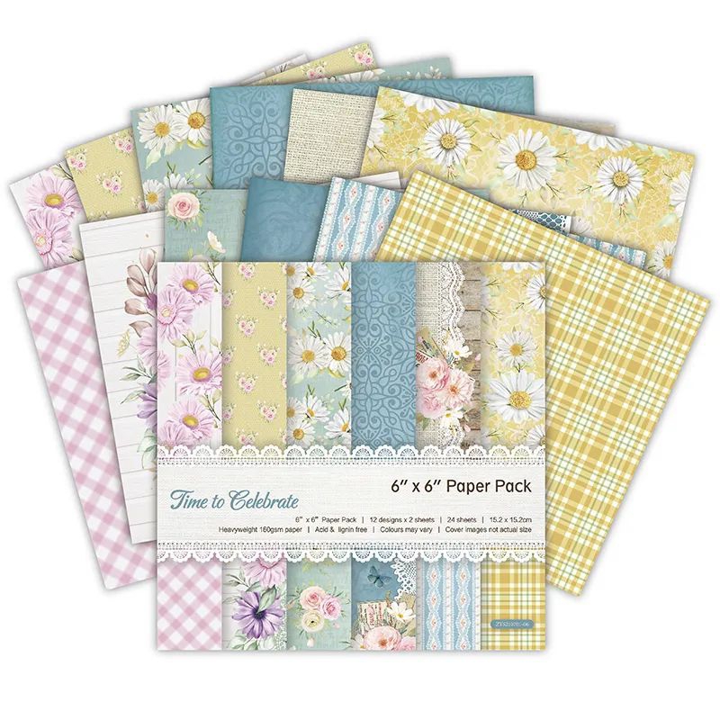 

12 sheet Paper pack pad for scrapbook scrap book journal kertas part 1 floral flower series