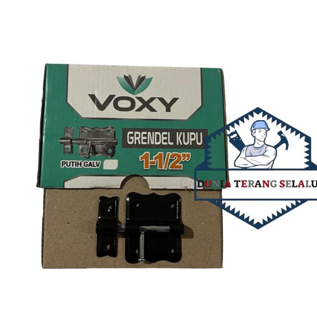 Grendel KUPU VOXY 11/2&quot; Hitam atau Putih - Gerendel Kupu Kecil 1 1/2 in- Slot Kunci Pintu - Selot Pintu model Kupu-Kupu 1.5 VOXY