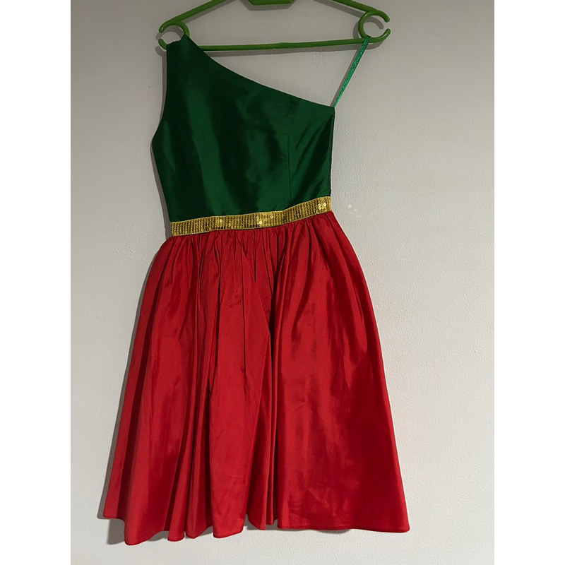 dress merah hijau natal
