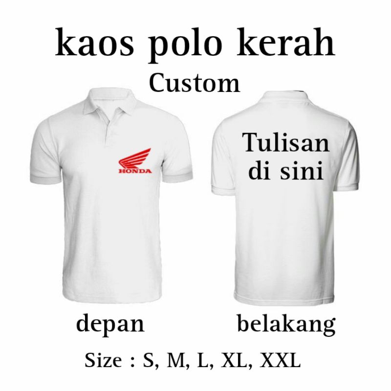 Baju Kerah Custom BORDIR Kaos Polo Kerah Shirt Design Logo Request BORDIR bukan Sablon Satuan Lacos