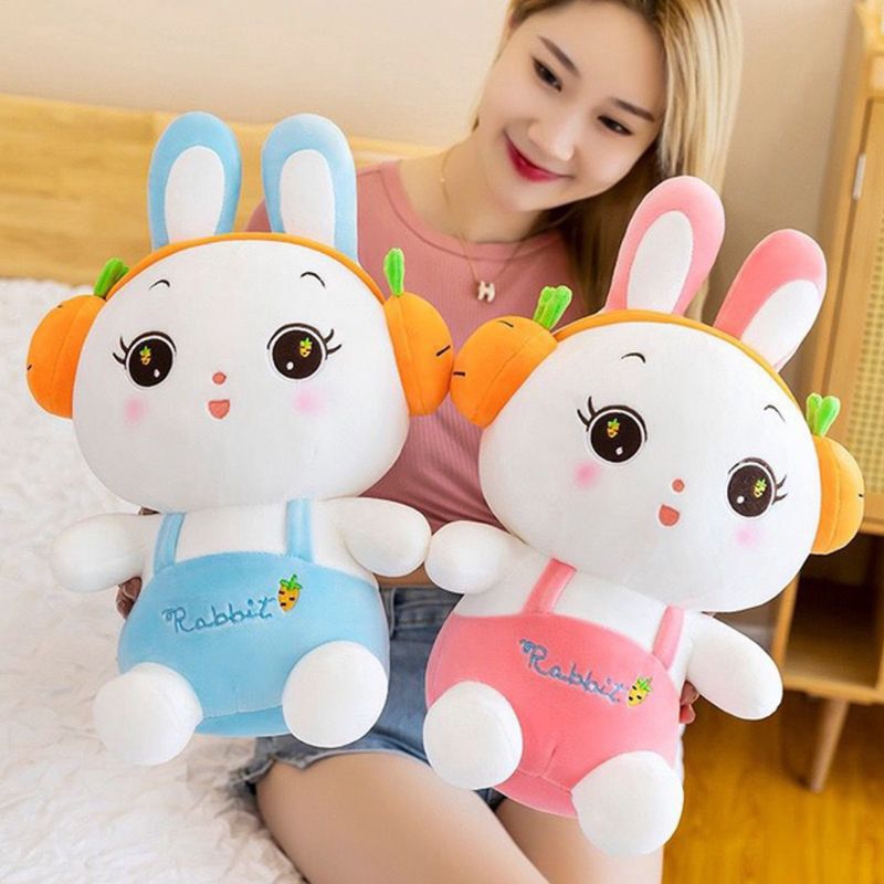 Boneka Kelinci Rabbit Walkman Ukuran 50cm Bahan Halus Lembut SNI Boneka Rabbit Bunny Walkman