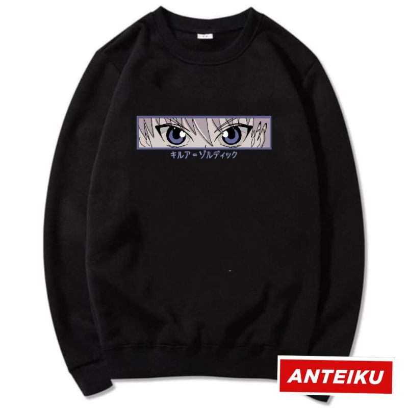 [Promo Sale] Crewneck Anime Hunter x Hunter Killua Eye Fleece Pria Wanita L-XXL