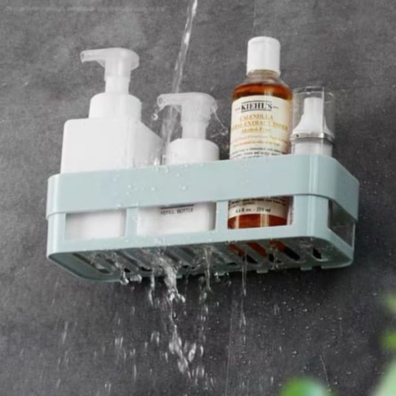 Rak Toilet Kamar Mandi Tempel Gantung Penyimpanan Sabun Sikat Gigi Alat Mandi⭐ Super8 ⭐