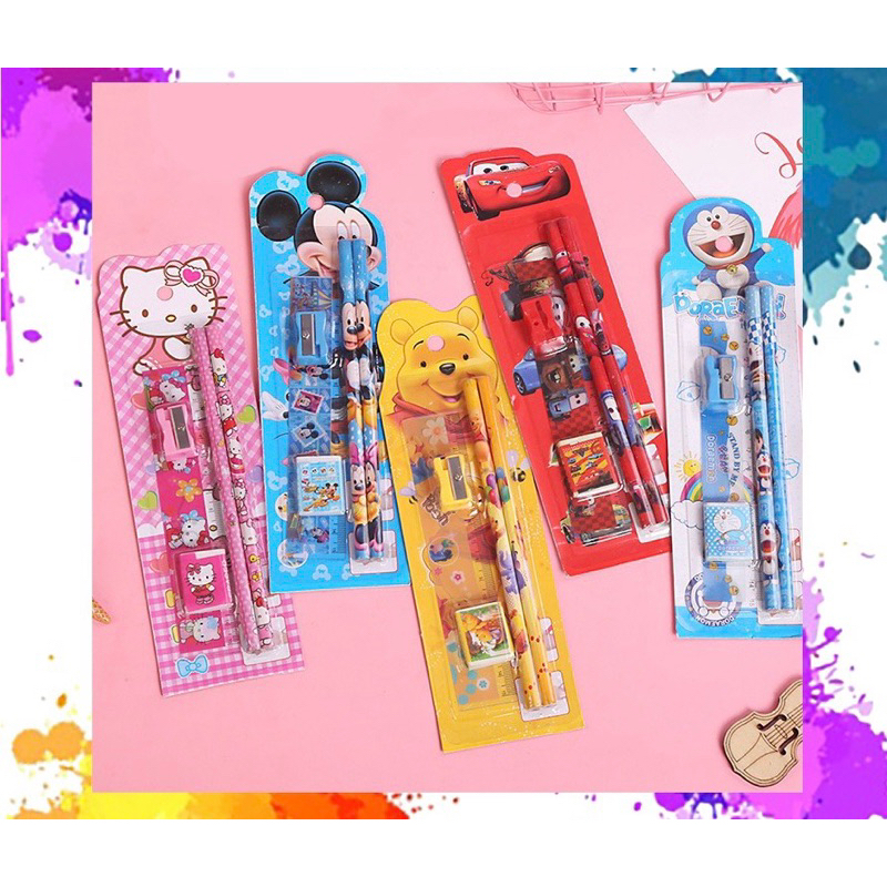 

SM - ALAT TULIS SEKOLAH 5 in 1 KARAKTER LUCU / MINI STATIONERY / PERATAN SEKOLAH / KADO / GIFT