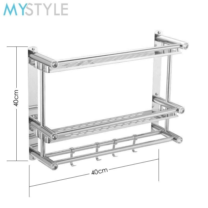 RAK KAMAR MANDI WC 2 TINGKAT / RAK DINDING STAINLESS