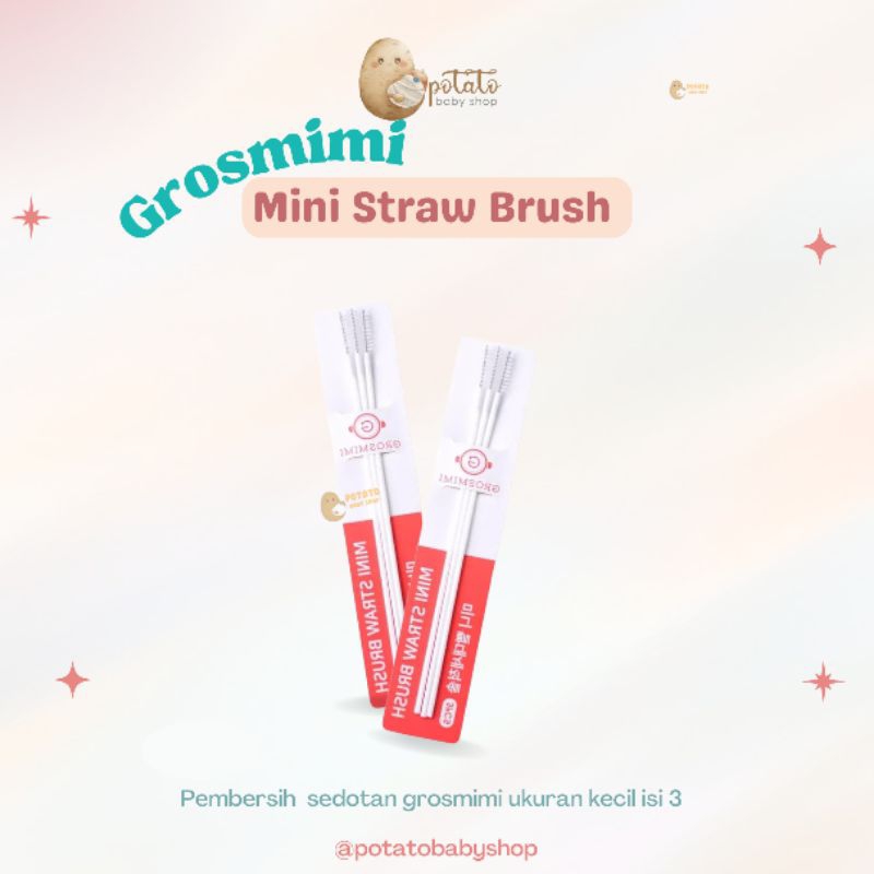 Grosmimi Mini Straw Brush - Sikat Sedotan