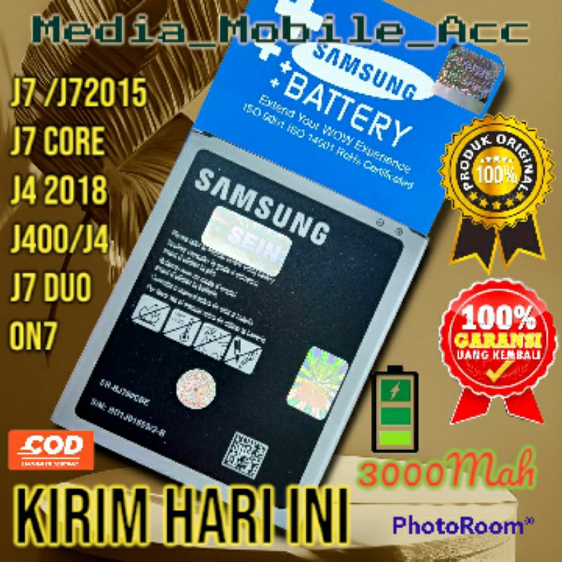 Baterai Handphone Samsung Galaxy J7 J700F j7 2015 J7 j4 J400F J7 Core Original | Battery J700F HP SEIN