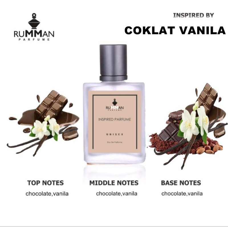 Inspired Parfum Aroma COKLAT VANILLA Parfume COKELAT VANILA Farfum Minyak Wangi Tahan Lama Pria Wanita Unisex Cowok Cewe Chocolate Vanilla