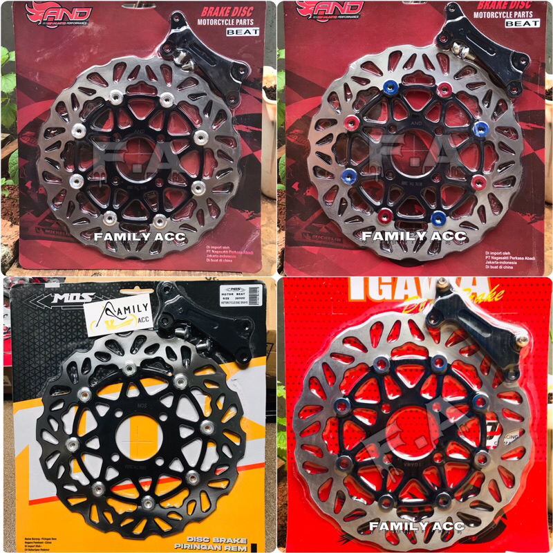 PIRINGAN CAKRAM LEBAR 260MM KIMSACO VARIASI COPY TDR/ PSM DISC BRAKE BEAT/ DELUXE SCOOPY/ VARIO 110/125/150 OLD/ GENIO/ SPACY KHUSUS LUBANG BAUT 4