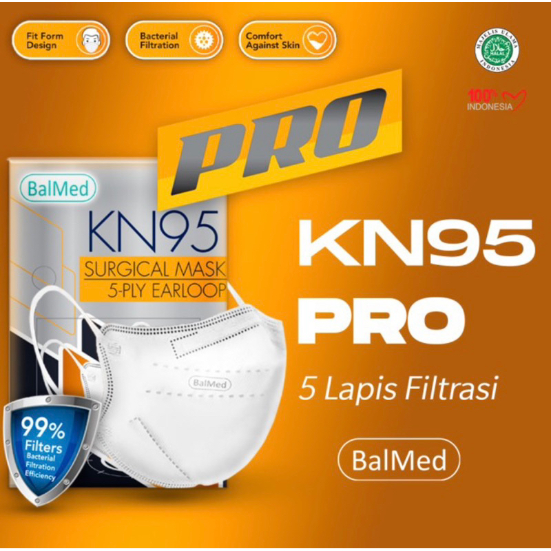 Masker BalMed KN95 PRO Earloop 5PLY (HALAL)
