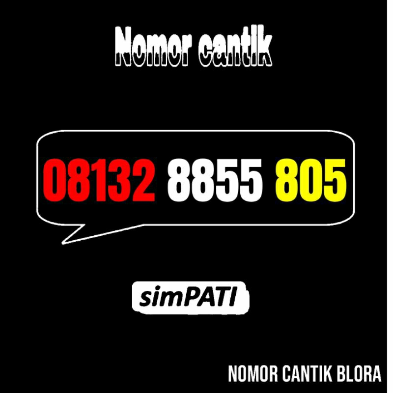 Nomor Cantik Simpati Rapi  805 8055 80555