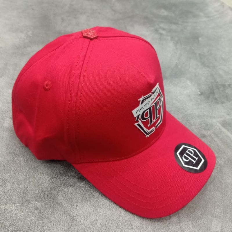 topi Philipp Plein Red Topi Baseball mirror quality