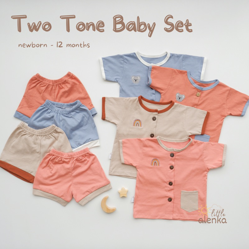 Alenka - Two Tone Baby Set (Setelan Bayi) 0 - 12 months