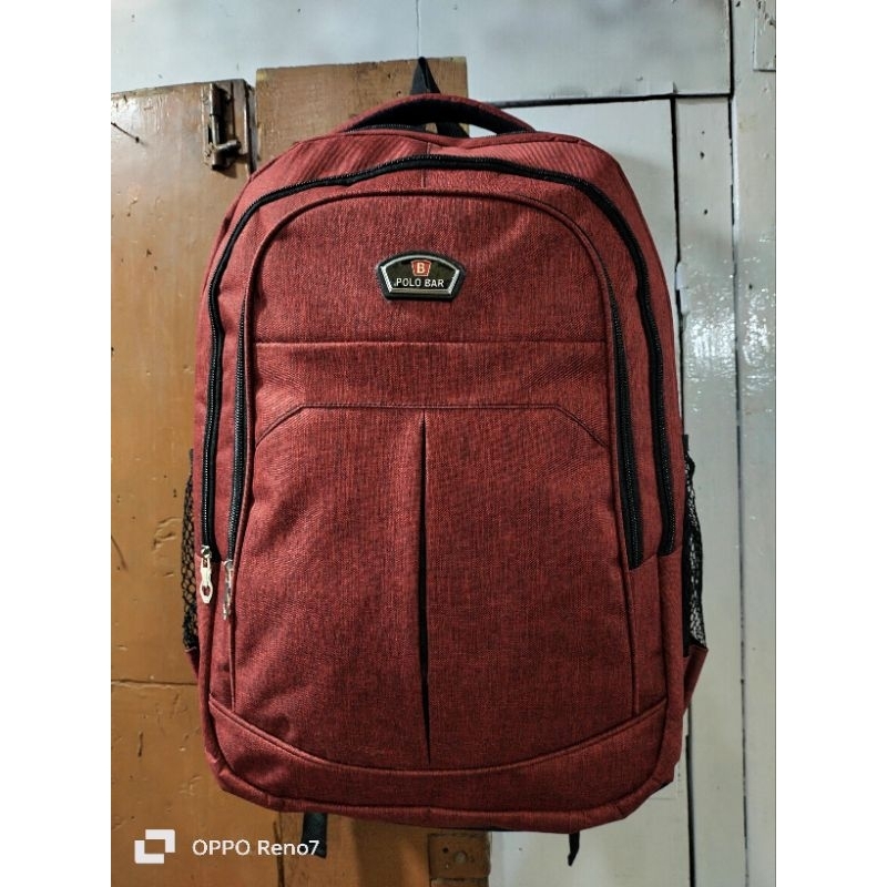 MS_Backpack polo Tas Ransel Sekolah Ransel kuliah Tas kerja gratis cover hujan