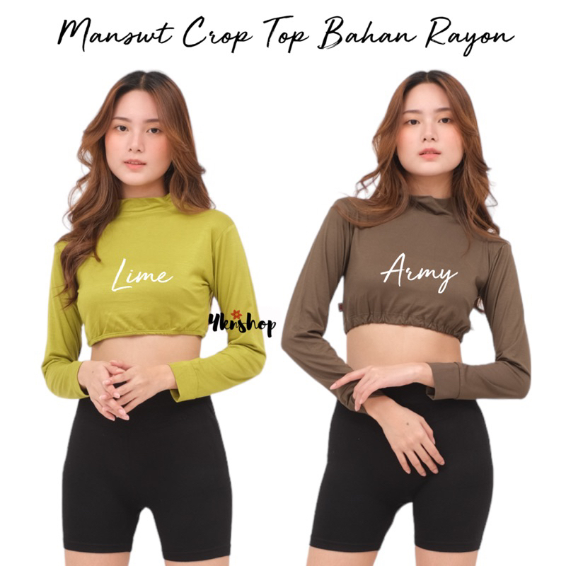 Manset Crop Top Bahan Rayon size XXL