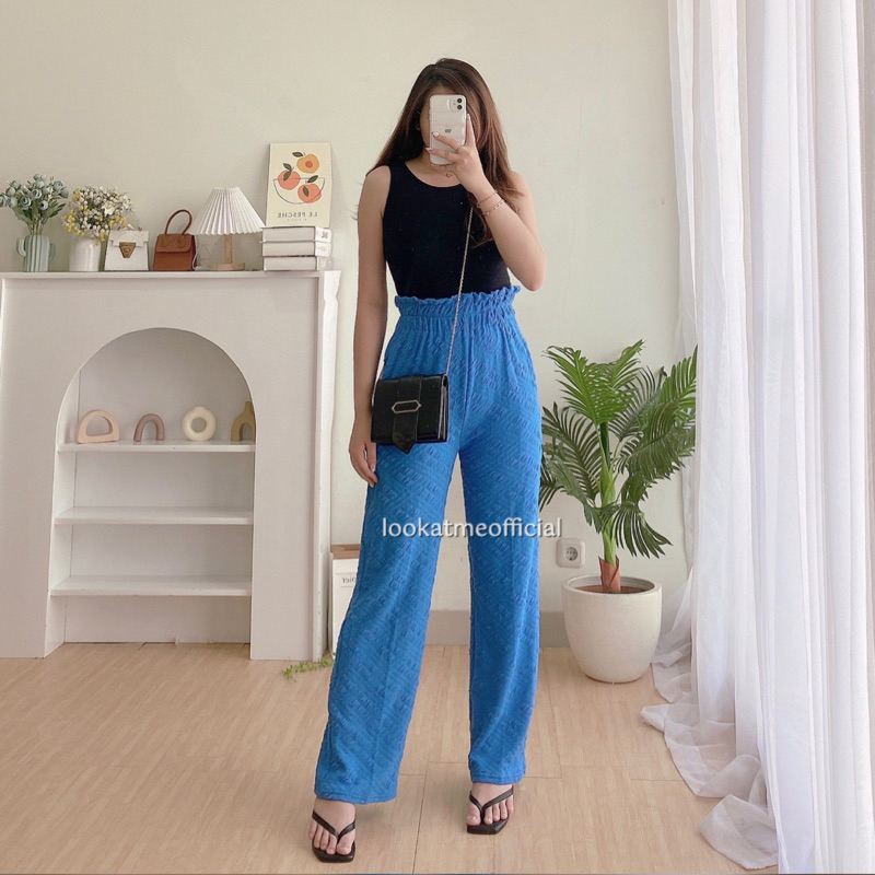 lookatmeofficial - Willow Knit Pants - Celana Kulot Tebal Wanita - Premium Highwaist Cullote