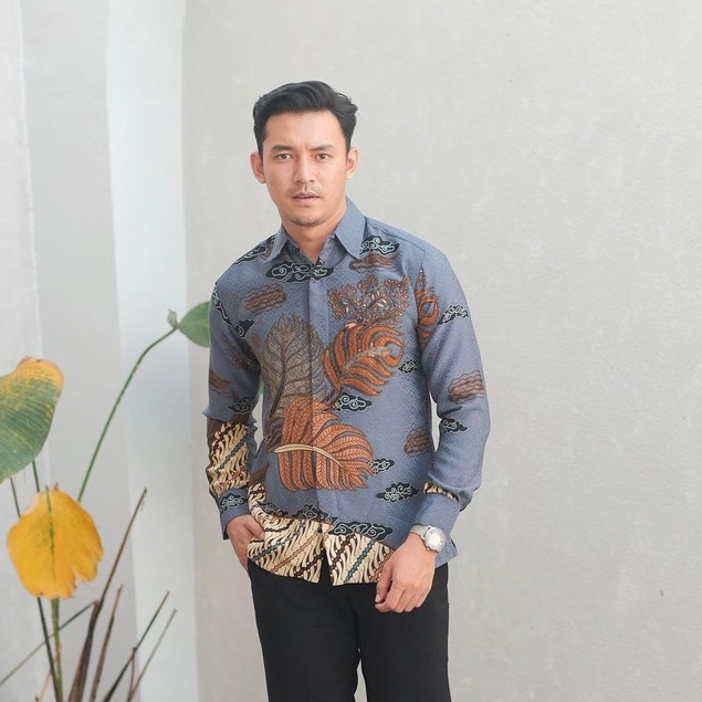 RATU BATIK - Out Fit Batik Pria Lengan Panjang Size M L XL Kemeja Pria Lengan Panjang Casual Modern Termurah OOTD Kondangan Batik Kampus Termurah