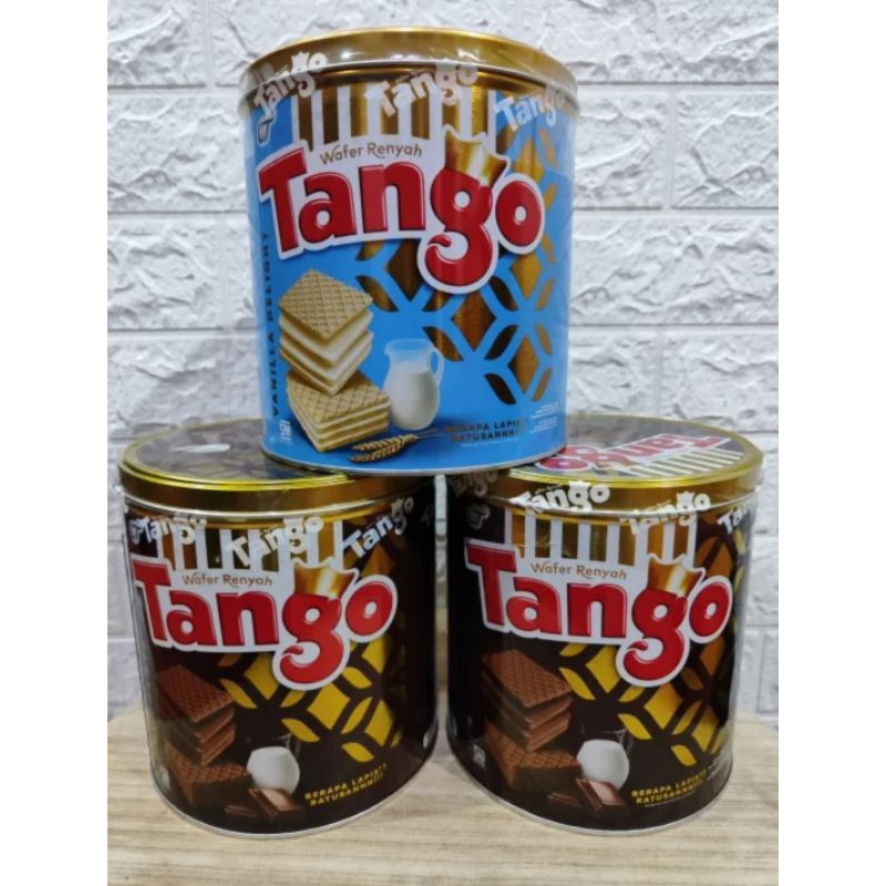 

Tango tanggo KALENG 1PCS susu vanila 300g Coklat Wafer Roti KALENG