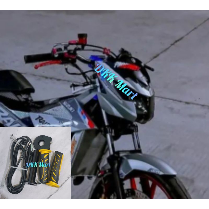 TERBARU VARIASI SATRIA FU INJEKSI GASPONTAN GAS SPONTAN AKTIF 2 KABEL PLUS HANDGRIP GRIP SATRIA FU I