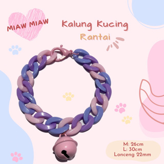 Image of Kalung Kucing Rantai Candy Lonceng 22mm by Miaw Miaw