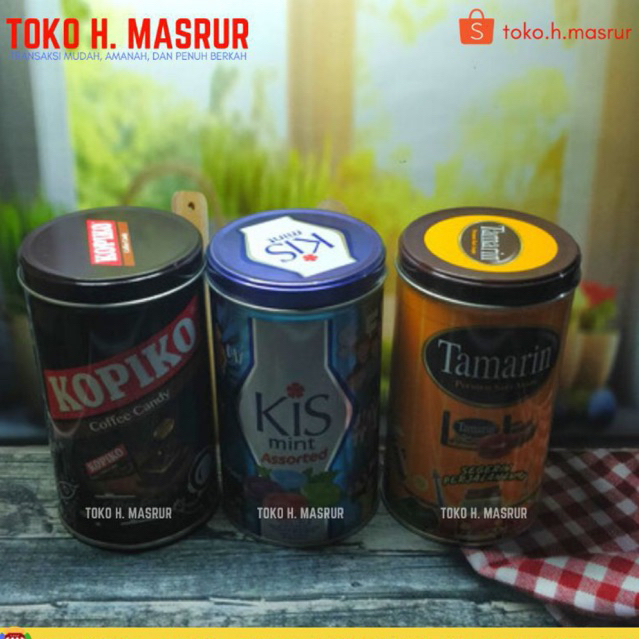 Permen Kaleng Kopiko | Permen Kis | Permen Tamarin | Permen Blaster | Permen Alpenliebe Eclair Kalen