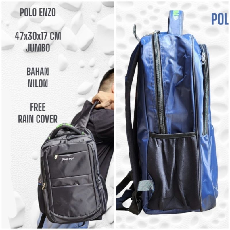 Tas Ransel polo enzo/Ransel polo enzo/Tas seminar/Tas pria wanita Bahan Nilon