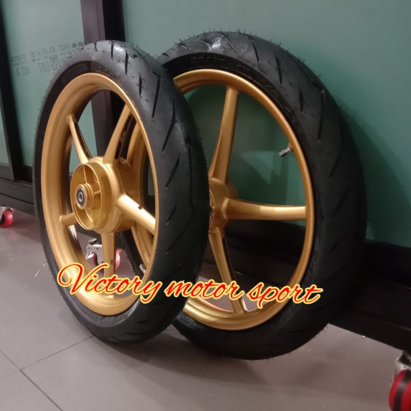 Velg racing RX king Vega Jupiter fiz r Vega lama MX king plus ban Pirelli diable Rosso Corsa 11
