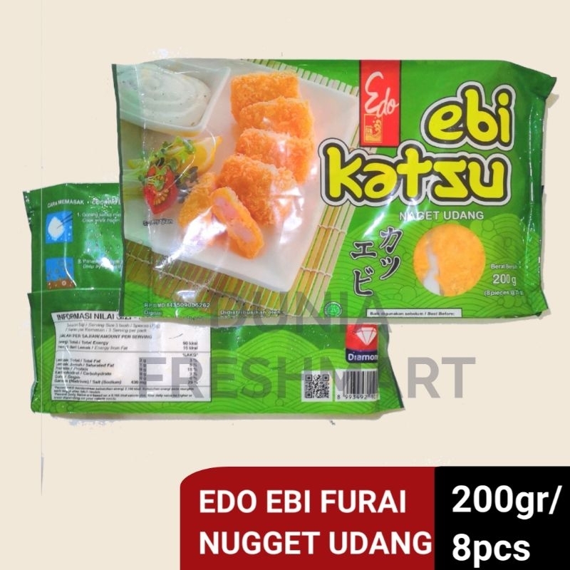 

EDO EBI KATSU 200GR/8PCS NUGGET UDANG SHRIMP NUGGET NAGET UDANG SHRIMP KATSU