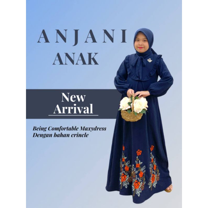 PB Prilly Busana - ANJANI GAMIS ANAK CRINCLE BORDIR COUPLE_COUPLE IBU ANAK - DRESS ANAK - GAMIS CRINCLE