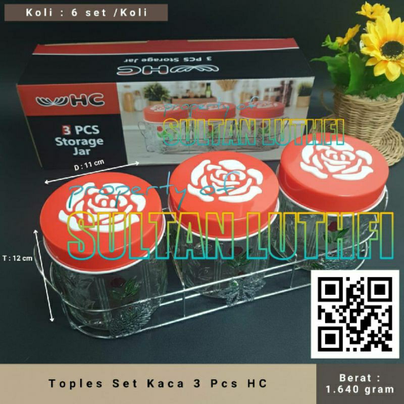 Toples Set Kaca 3-4 Pcs HC