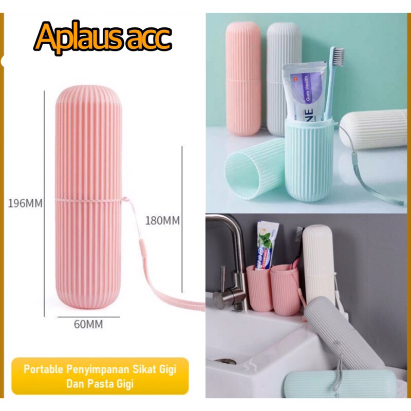 Tempat Sikat Gigi Odol Tabung Polos Travelling Big Toothbrush Case Serbaguna