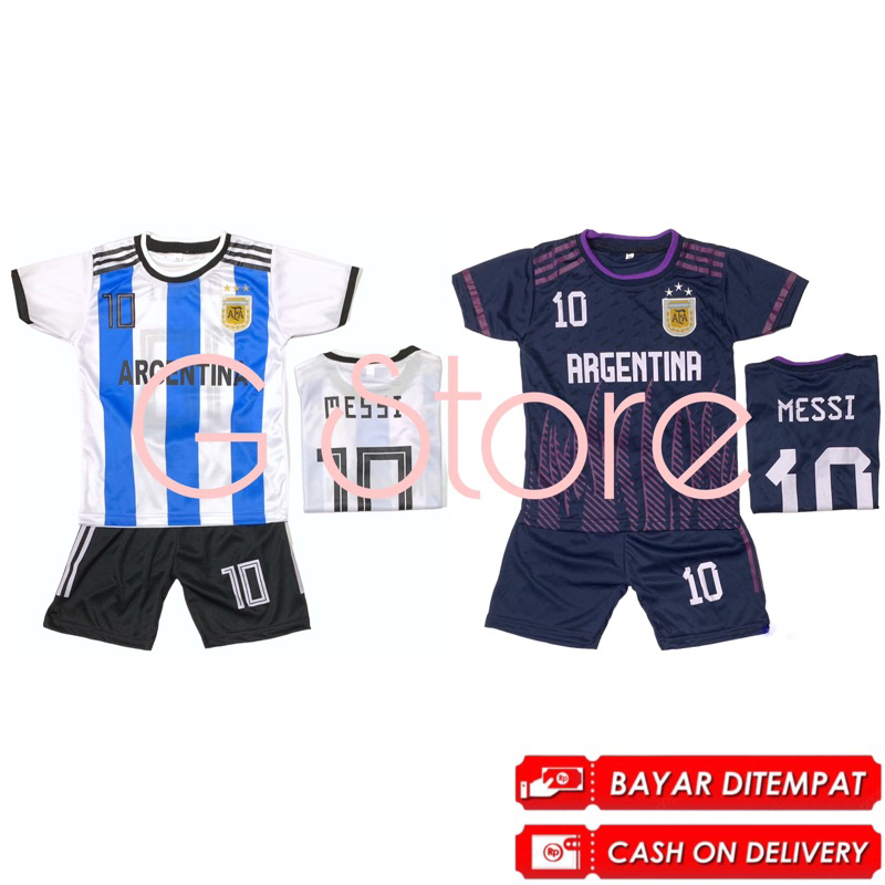 BISA COD / JERSEY BOLA ARG / SETELAN BAJU BOLA ARG ANAK TERMURAH / TERBARU 2022-2023