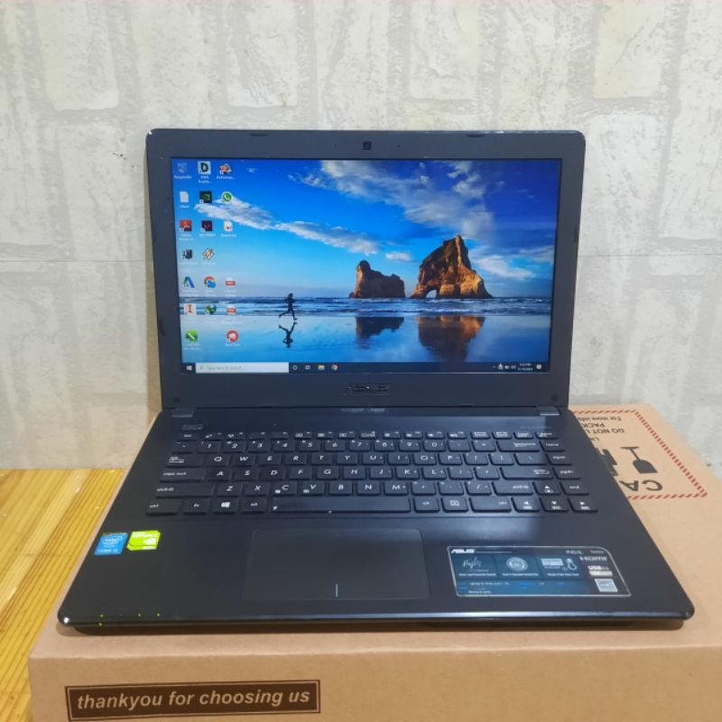 Laptop Asus A450LD Cor i5 -4210U Ram 8Gb/Ram 4Gb/HDD 500Gb Doblevga Nvdia Geforce 820M 2Gb Layar 14 inch Windows 10 Full Aplikasi siap pakai Mulus