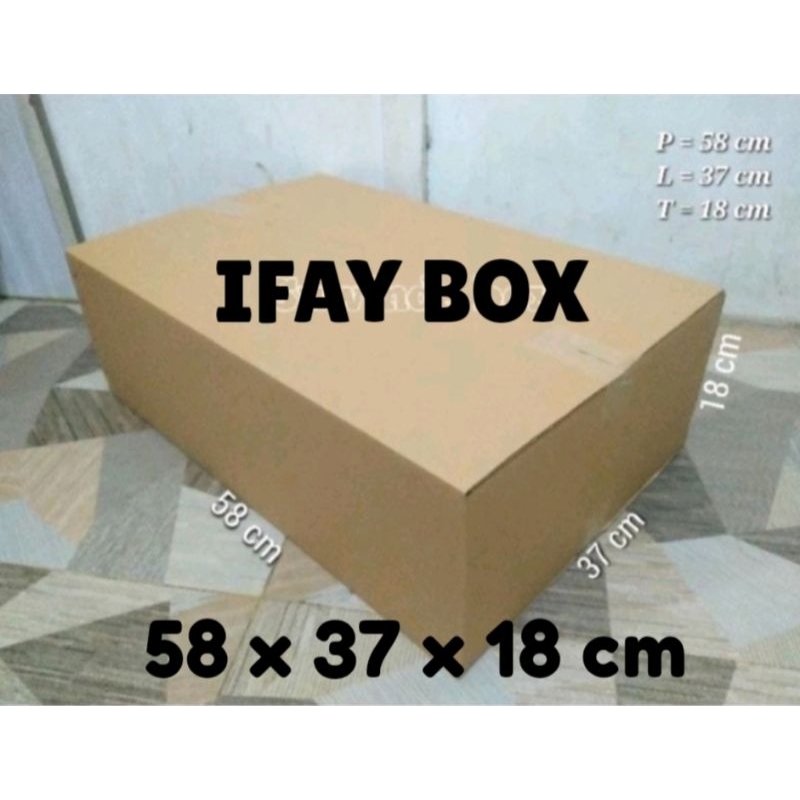 

kardus/box Ukuran 58x37x18 cm Single wall polos