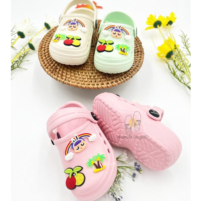 VANCHNEE SANDAL BAIM  ANAK PEREMPUAN TALI BELAKANG TERBARU UK 20-25 709