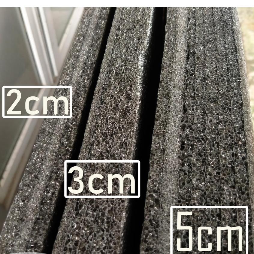 Busa Gabus Elastis Dekorasi Bunga / Busa Packing PE Foam Polybonding 100x100 cm  Hitam