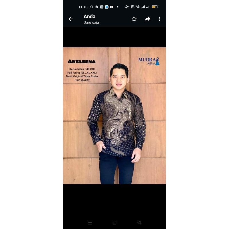 batik lengan panjang antasena