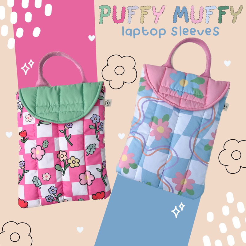 laptop sleeves / sarung laptop - puffy muffy | la.ideas