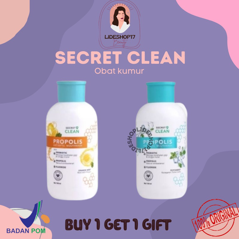 [READY] Secret Clean Propolis Antiseptic Mouthwash 150ML obat kumur secret clean