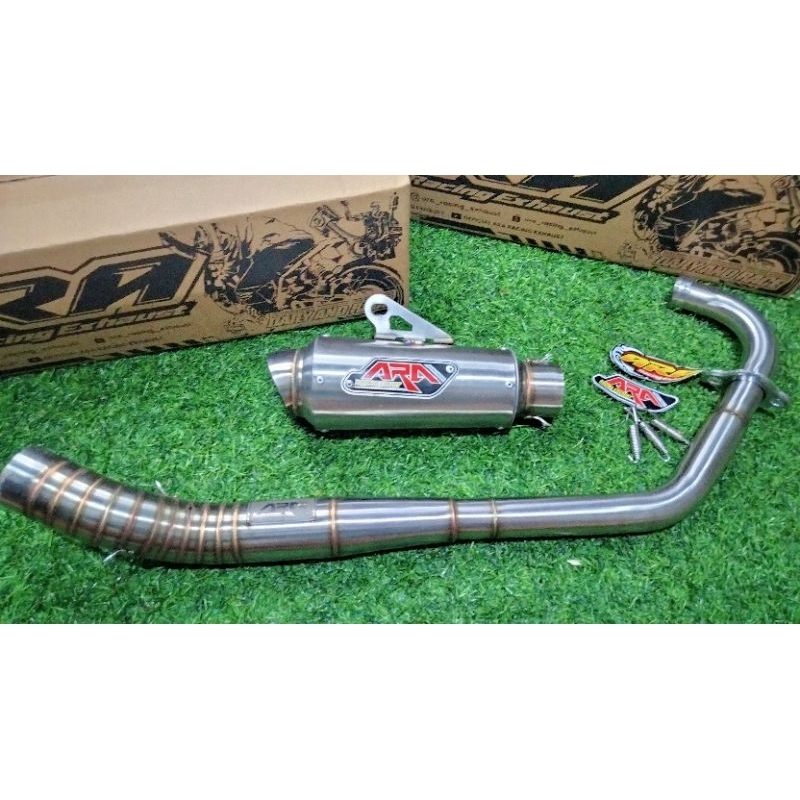 knalpot satria fu porting 155 cc /200cc original ara racing exhaust