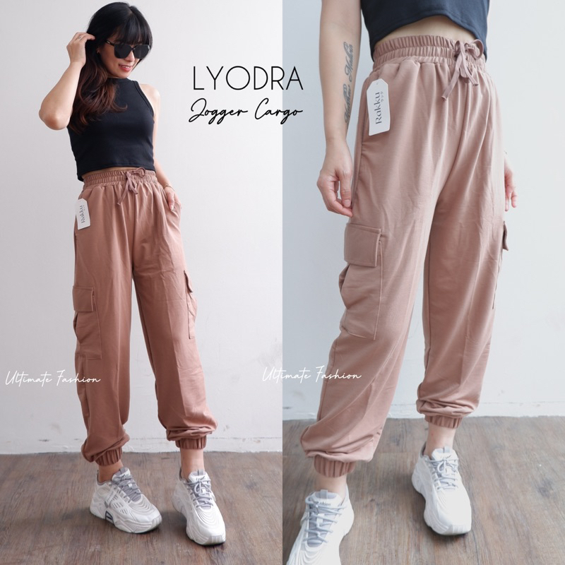 Lyodra Jogger Cargo - Celana Kargo Pants – Celana Jogger Highwaist Wanita hypebeast – Loose Cargo Rakku