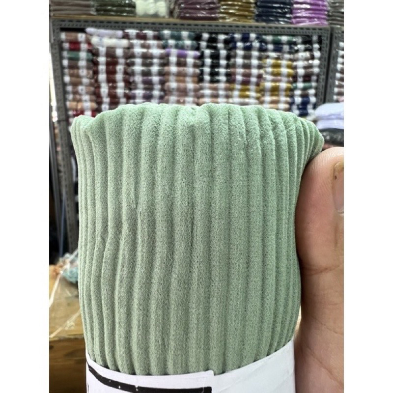 Pashmina plisket Hijau sage Pashmina Sage Sage Green