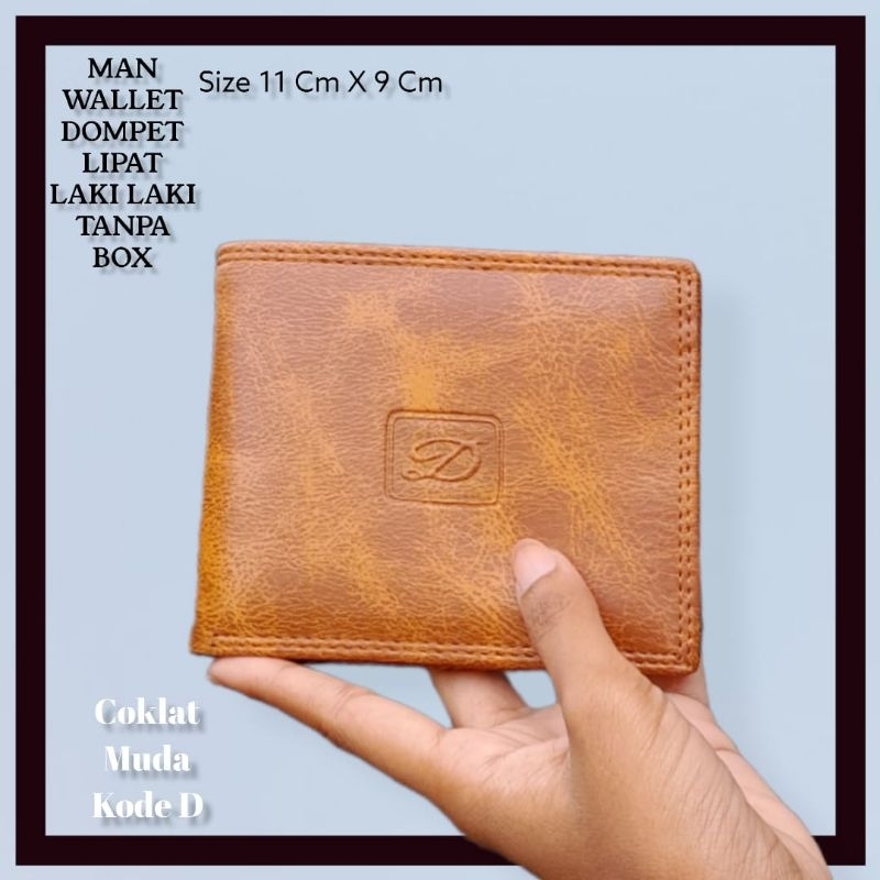 MAN WALLET DOMPET LIPAT LAKI LAKI TANPA BOX