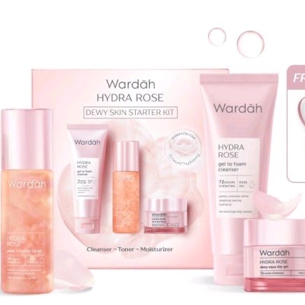 Wardah Hydra Rose Travelling Glow Kit Free Pouch