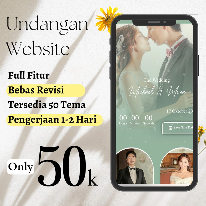 Undangan Website Tema Royal 2 Digital Pernikahan Wedding Murah Ekspress Love story