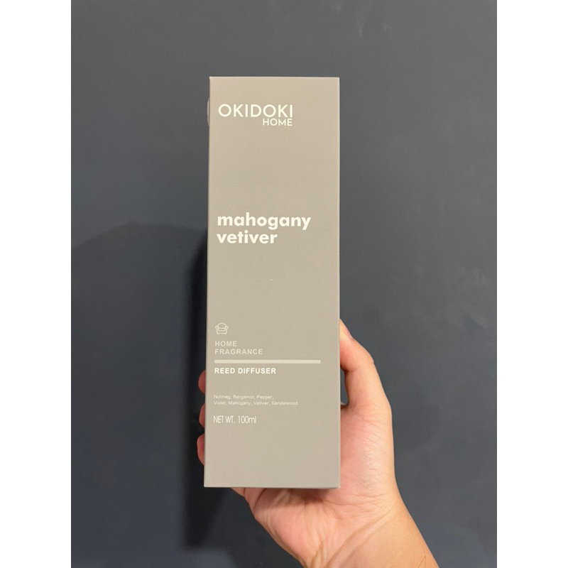 OKIDOKI Reed Diff Mahogany Vetiver 100 mL - Pewangi Ruangan - Reed Diffuser - Aromatherapy
